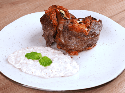 Carne Rellena con Espinaca