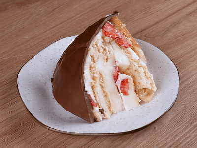 Sobremesa de Morango com Banana e Chocolate