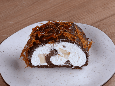 Banana Caramel Swiss Roll