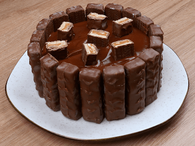 Torta de Snickers com Doce Leite
