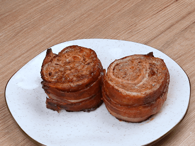 Enroladinho de Bacon com Carne