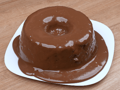 Bolo de Nutella Com Calda