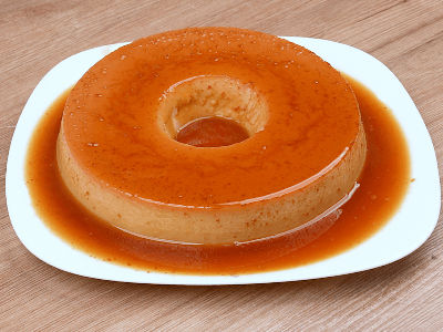 Pudim de Pão com Calda de Caramelo